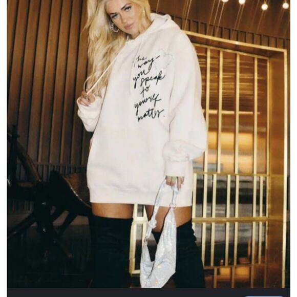 Skull House Designs x Kelclight The Way You Speak To Yourself Hoodie Sweatshirt - Picture 1 of 7